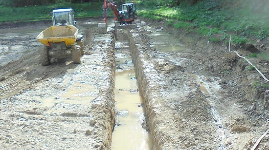 Aushub, Bodenbewegung und Geländemodellierung