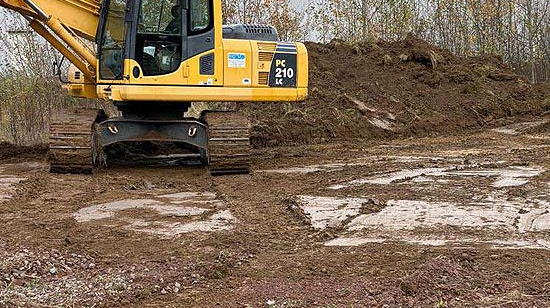 Aushub, Bodenbewegung und Geländemodellierung