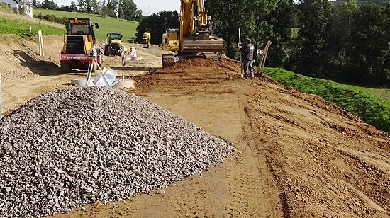 Aushub, Bodenbewegung und Geländemodellierung