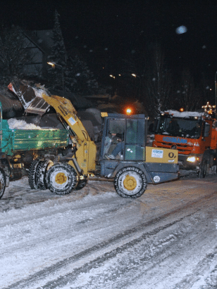 Winterdienst, Schneeabfuhr, Streudienst